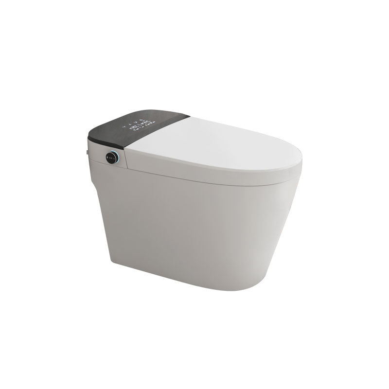 Heated Seat Floor Standing Bidet in White Smart Horizontal Toilet