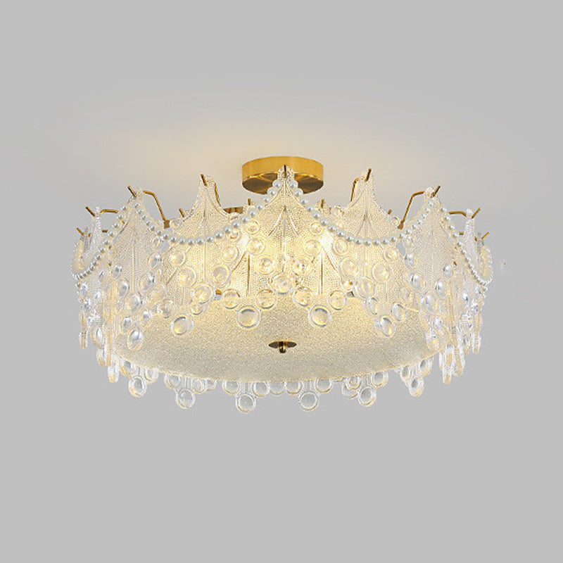 Contemporary Ceiling Light Creative Glass Flush Mount Light Fixture for Sitting Room