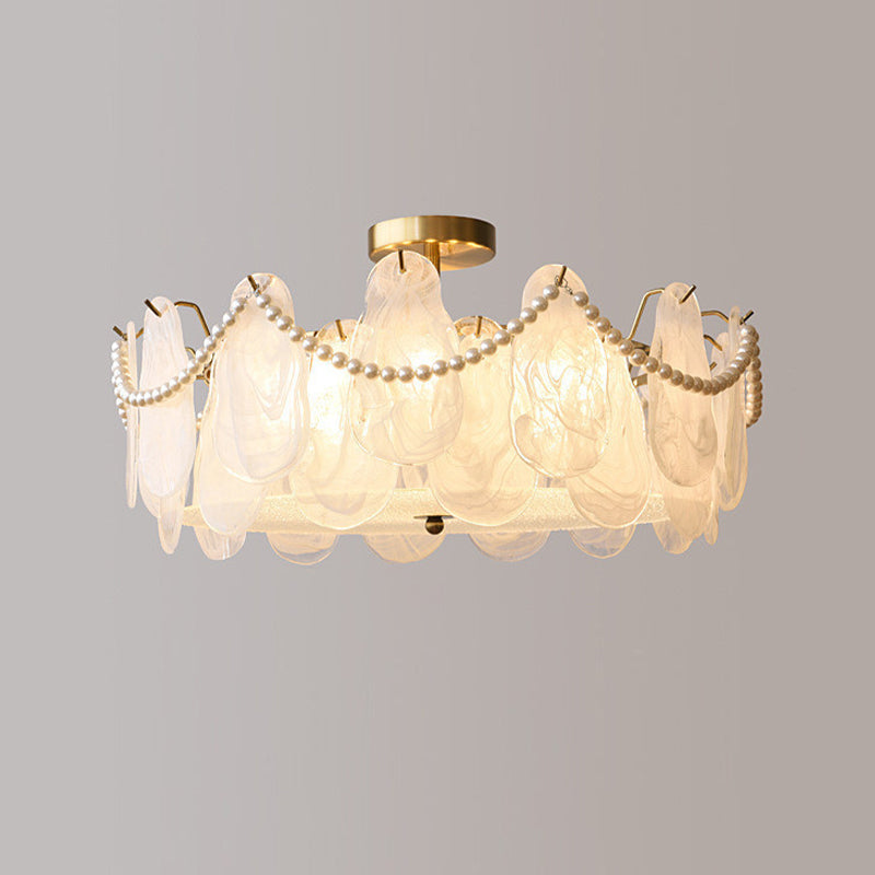 Contemporary Ceiling Light Creative Glass Flush Mount Light Fixture for Sitting Room