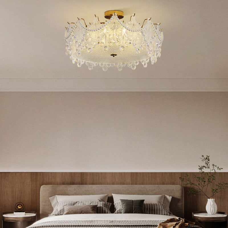 Contemporary Ceiling Light Creative Glass Flush Mount Light Fixture for Sitting Room