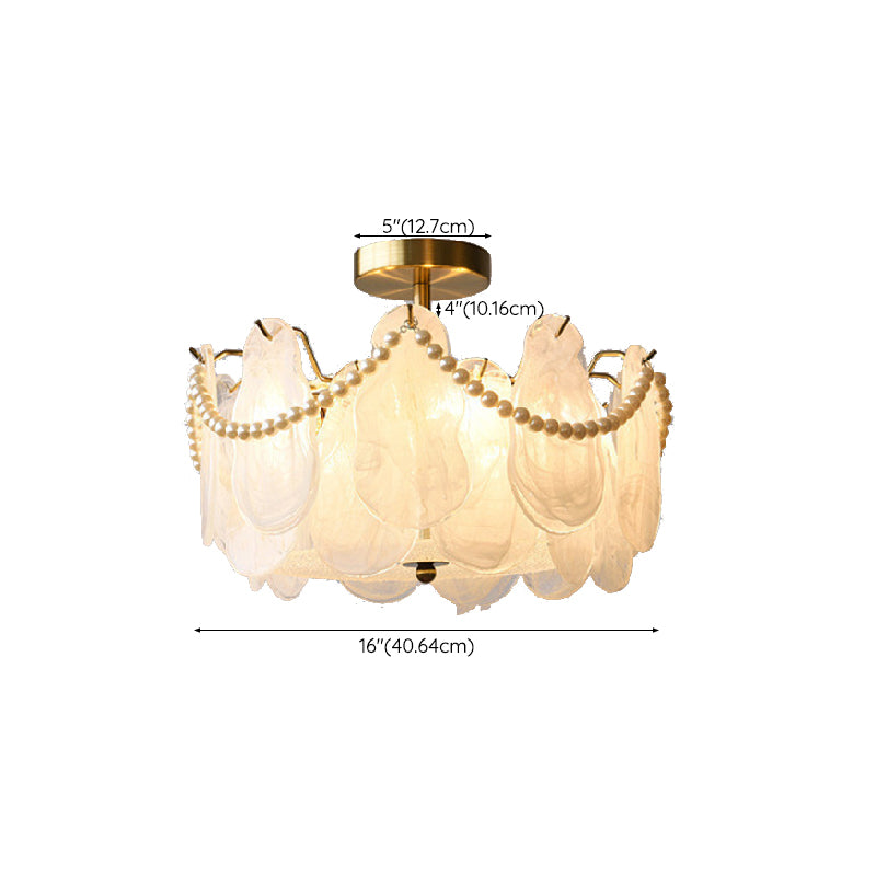 Contemporary Ceiling Light Creative Glass Flush Mount Light Fixture for Sitting Room