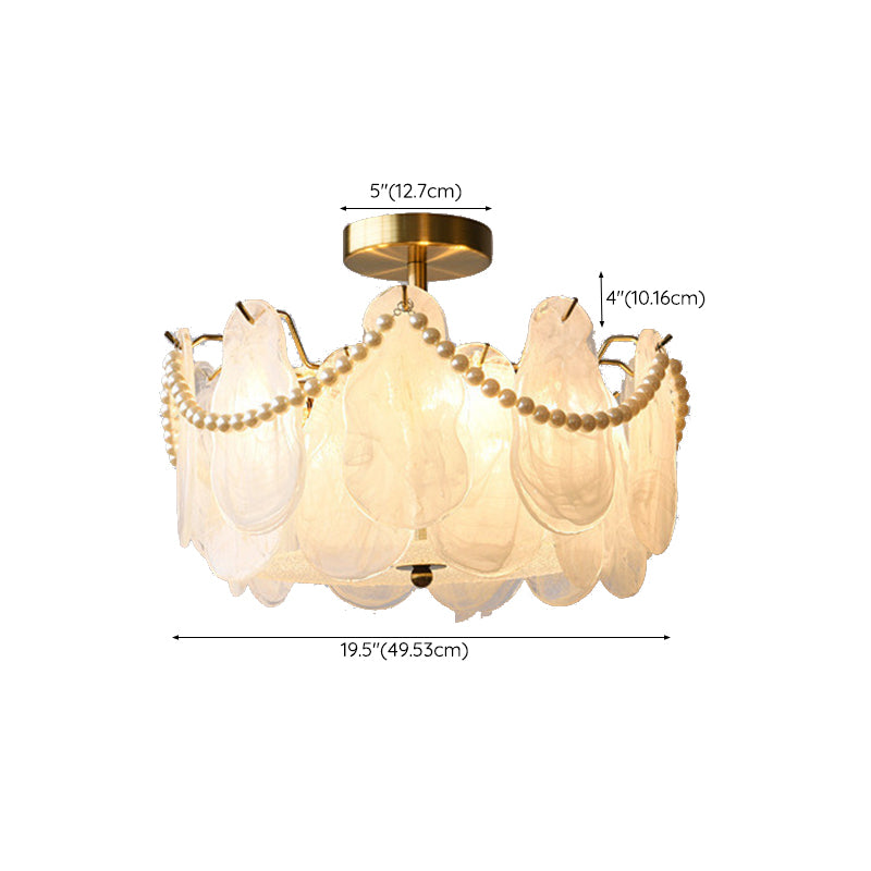 Contemporary Ceiling Light Creative Glass Flush Mount Light Fixture for Sitting Room