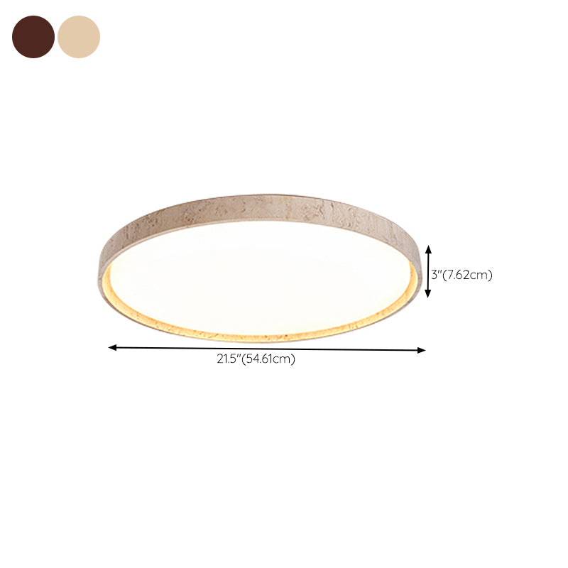 Modern Simple Wooden Ceiling Lamp Round Shape LED Ceiling Light for Living Room