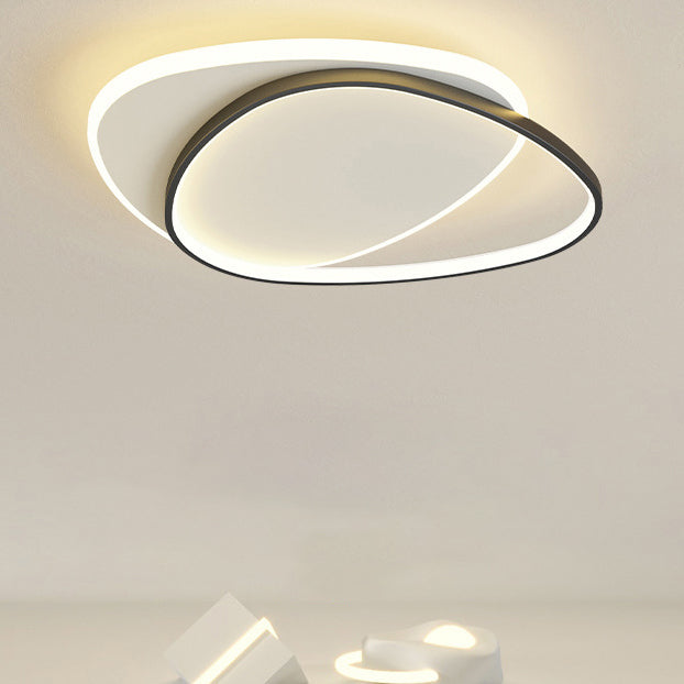Black Ceiling Light Modernism LED Flush Mount Lighting for Foyer