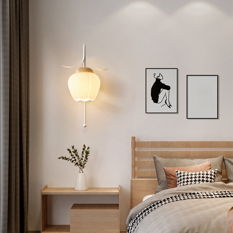 Nordic Wall Light Fixture Creative Wooden Wall Light Sconce for Bedroom