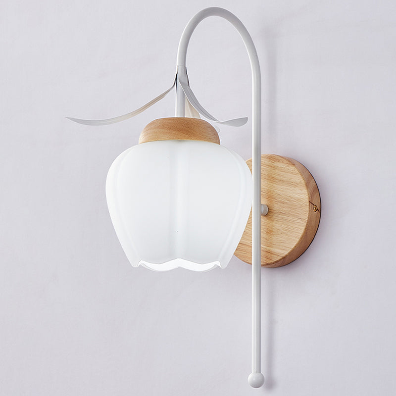 Nordic Wall Light Fixture Creative Wooden Wall Light Sconce for Bedroom