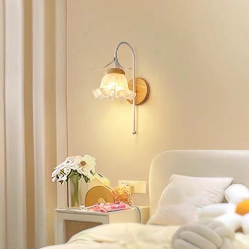 Nordic Wall Light Fixture Creative Wooden Wall Light Sconce for Bedroom