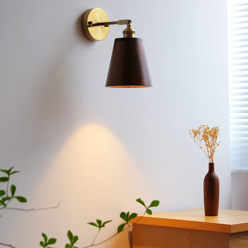 Modern Wall Light Fixture Wooden 1 Light Wall Light Sconce for Bedroom