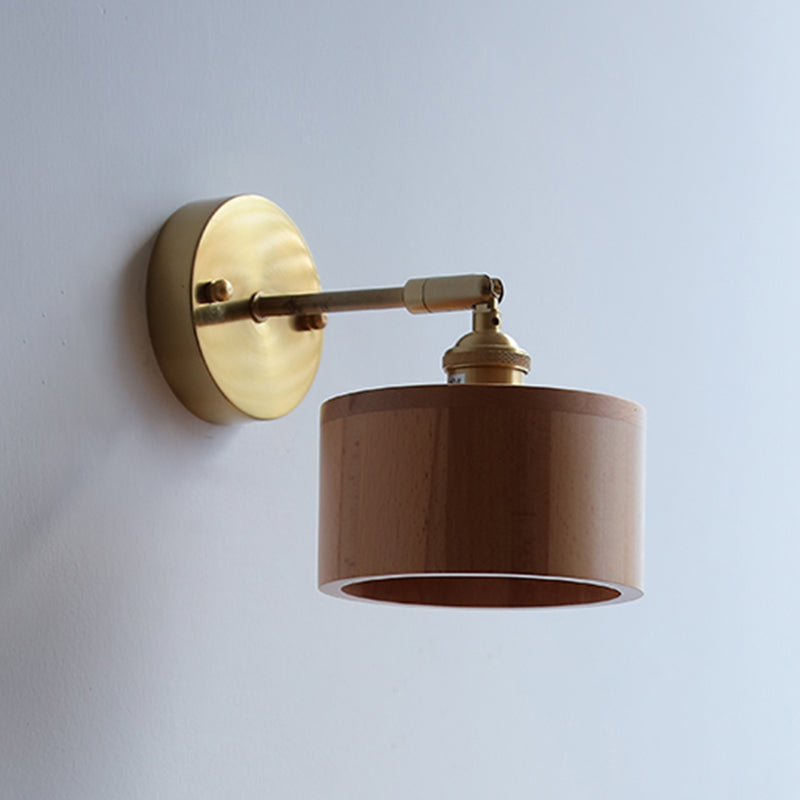 Modern Wall Light Fixture Wooden 1 Light Wall Light Sconce for Bedroom