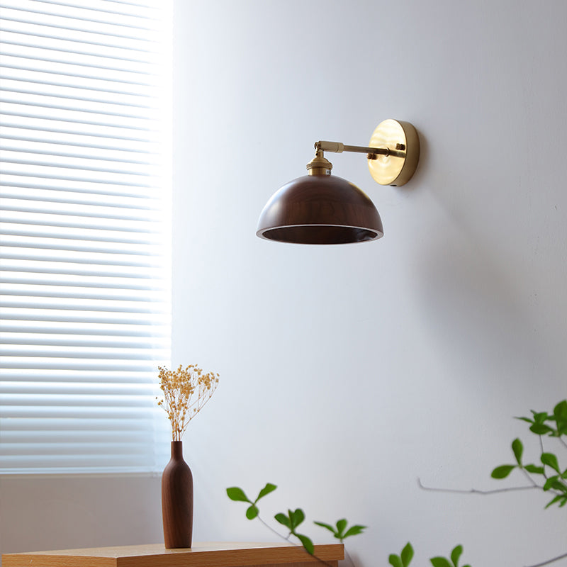 Modern Wall Light Fixture Wooden 1 Light Wall Light Sconce for Bedroom