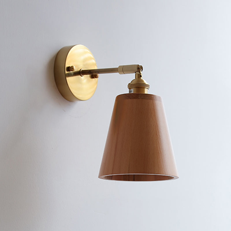 Modern Wall Light Fixture Wooden 1 Light Wall Light Sconce for Bedroom