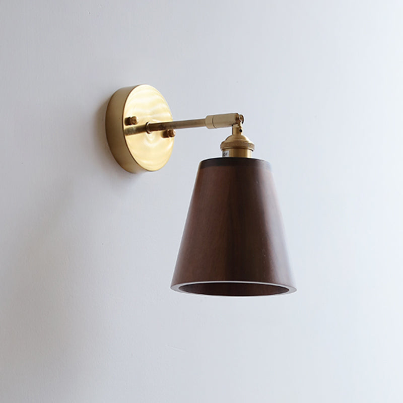 Modern Wall Light Fixture Wooden 1 Light Wall Light Sconce for Bedroom