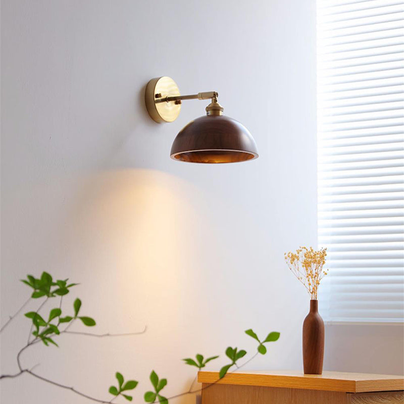 Modern Wall Light Fixture Wooden 1 Light Wall Light Sconce for Bedroom