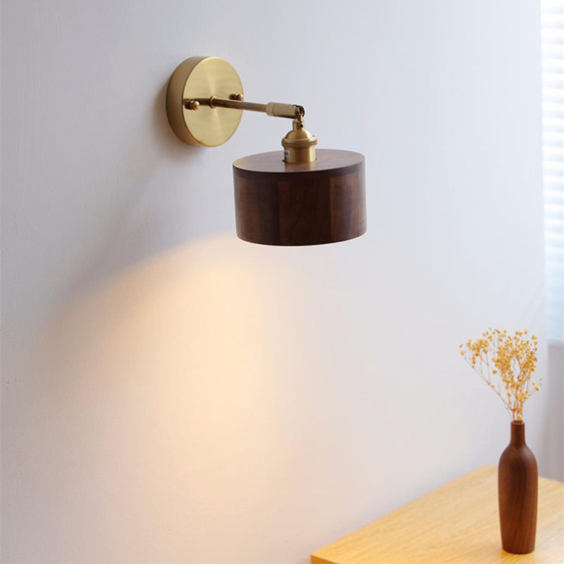 Modern Wall Light Fixture Wooden 1 Light Wall Light Sconce for Bedroom