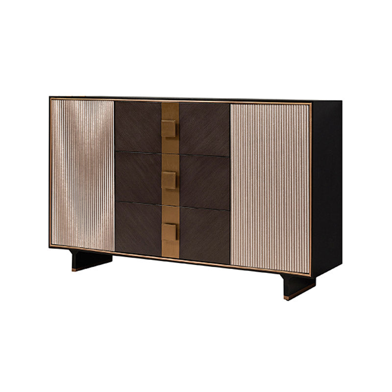 Solid Wood Sideboard Cabinet with Drawers Modern Dining Server