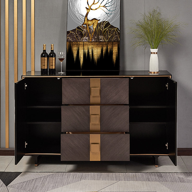 Solid Wood Sideboard Cabinet with Drawers Modern Dining Server