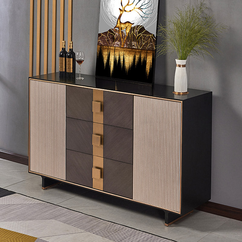 Solid Wood Sideboard Cabinet with Drawers Modern Dining Server