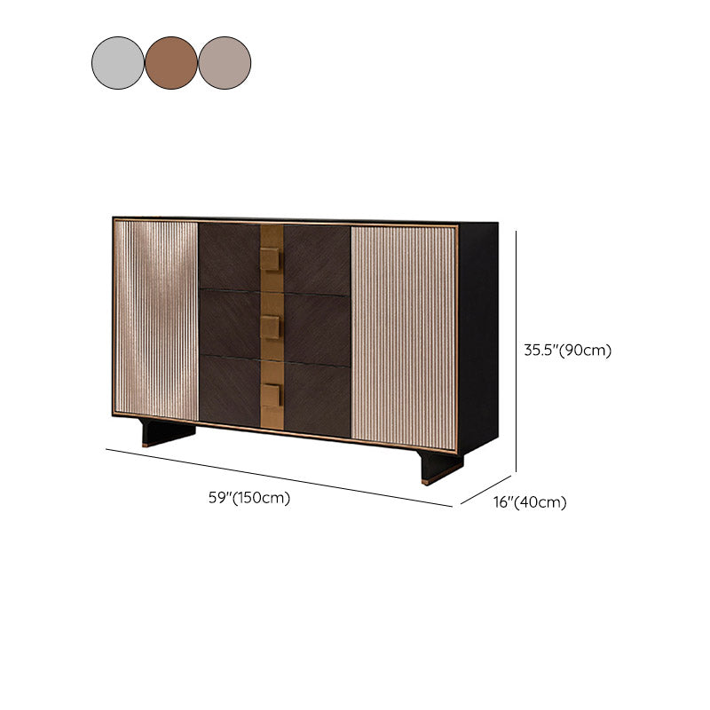 Solid Wood Sideboard Cabinet with Drawers Modern Dining Server