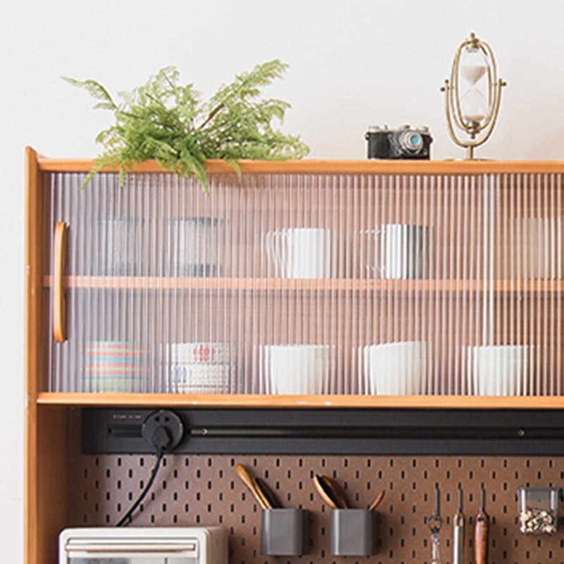 Modern Pine Solid Wood Sideboard Table 4-Drawer Sideboard for Living Room