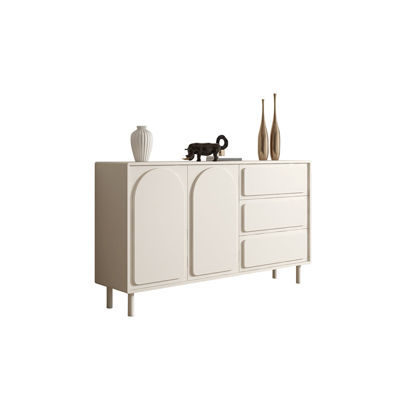 Contemporary Credenza Wood Dining Buffet with Cabinets and Drawers