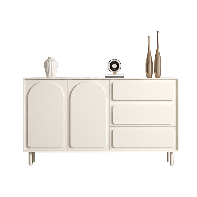 Contemporary Credenza Wood Dining Buffet with Cabinets and Drawers