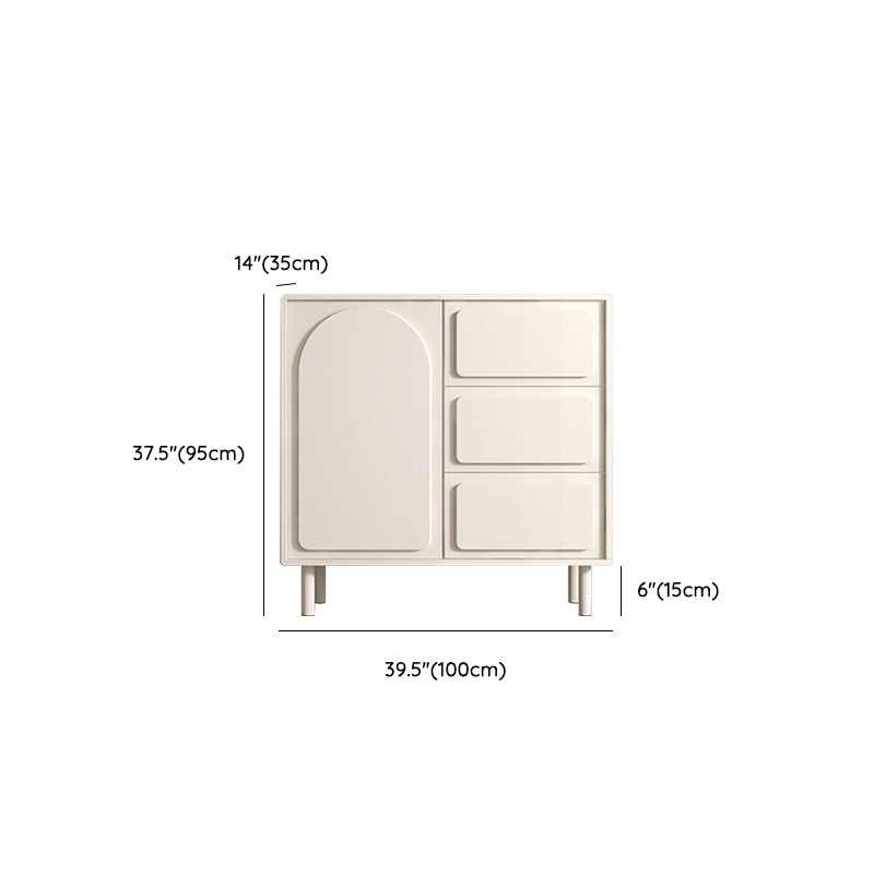 Contemporary Credenza Wood Dining Buffet with Cabinets and Drawers