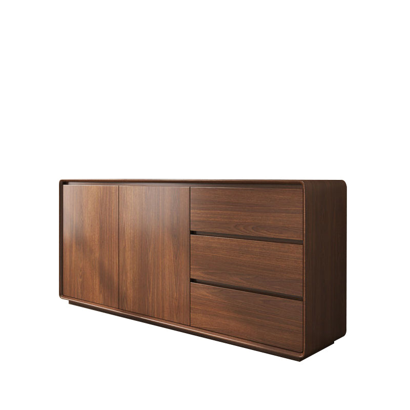 Contemporary Style Credenza Wood Dining Buffet with Cabinets and Drawers