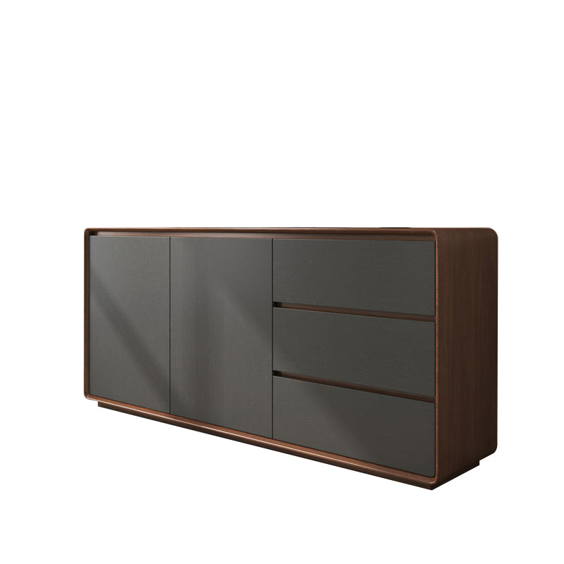 Contemporary Style Credenza Wood Dining Buffet with Cabinets and Drawers