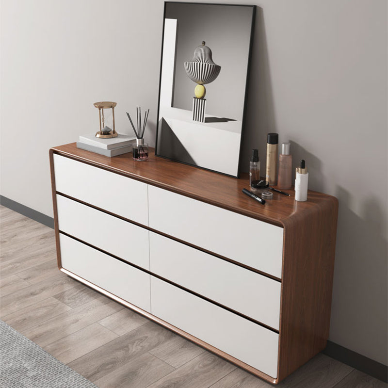 Contemporary Style Credenza Wood Dining Buffet with Cabinets and Drawers