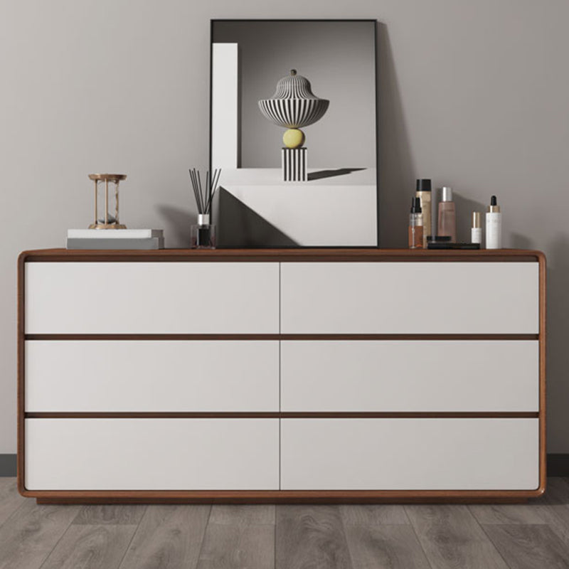 Contemporary Style Credenza Wood Dining Buffet with Cabinets and Drawers