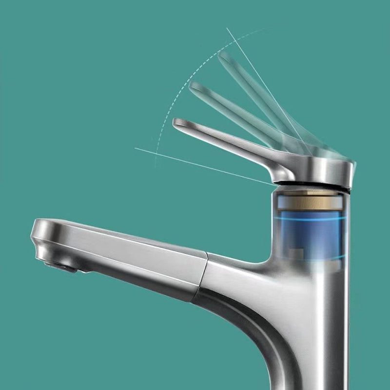 Basic Sink Faucet Brass Faucet Silver Centerset Lavatory Faucet