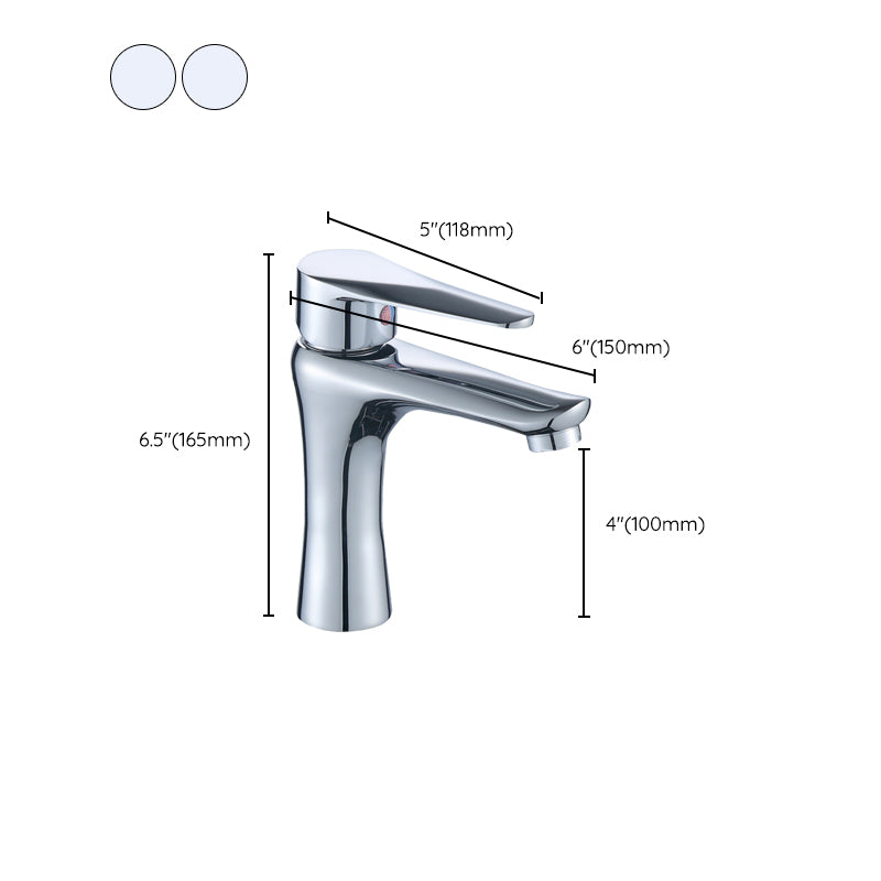 Single Hole Lavatory Faucet Lever Handle 1 Hole Faucet for Bathroom