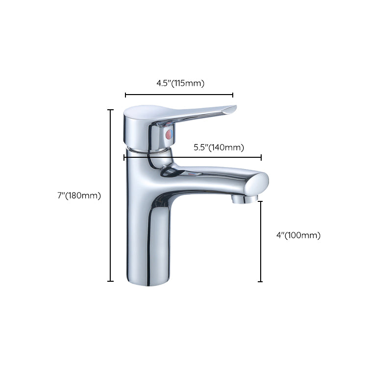 Single Hole Lavatory Faucet Lever Handle 1 Hole Faucet for Bathroom