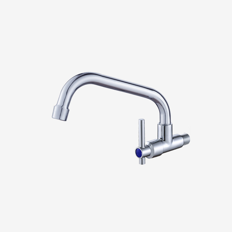 Modern Single Handle Kitchen Faucet Wall-mounted Water Faucet in Chrome