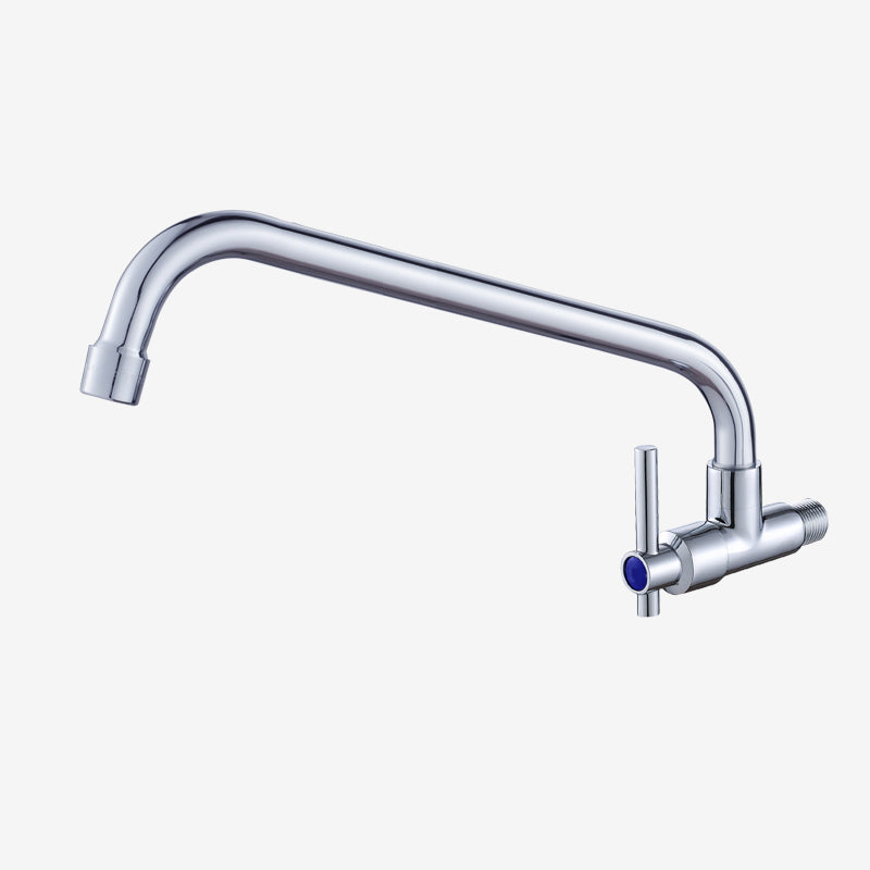 Modern Single Handle Kitchen Faucet Wall-mounted Water Faucet in Chrome