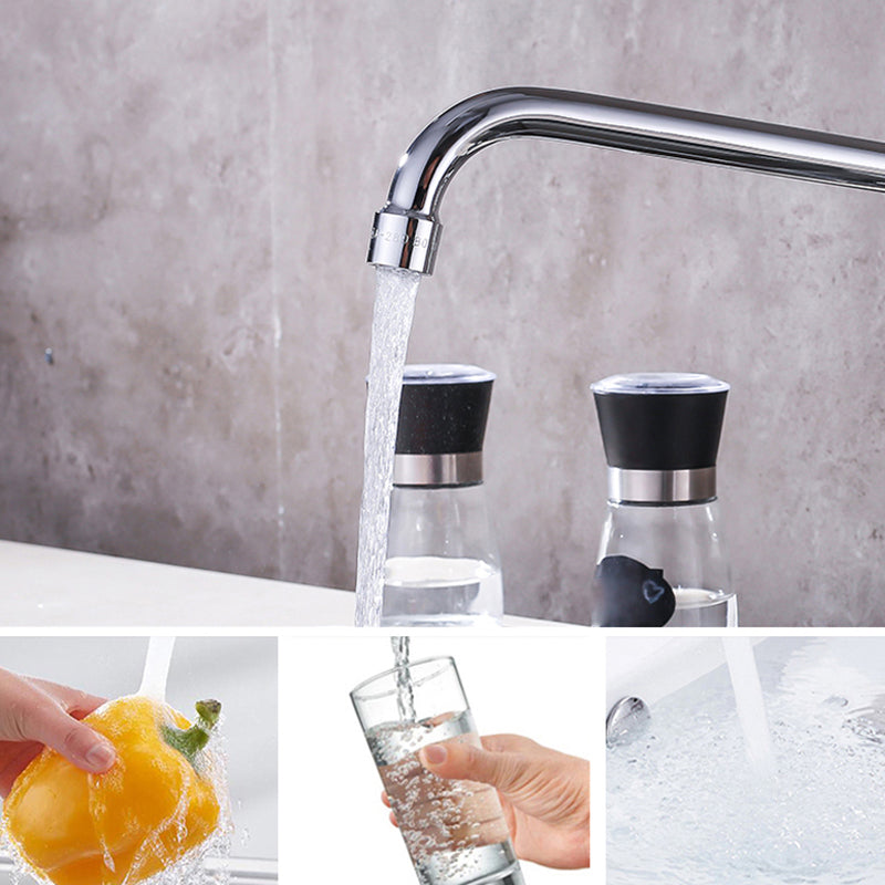 Modern Single Handle Kitchen Faucet Wall-mounted Water Faucet in Chrome