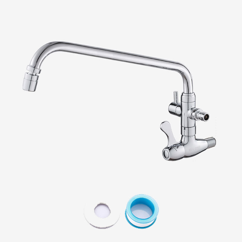 Modern Pull Down Single Handle Kitchen Faucet Wall-mounted Faucet in Chrome