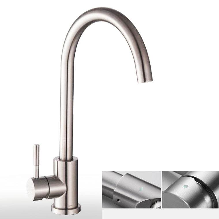 Modern Kitchen Sink Faucet Stainless Steel with Handles and Supply Lines Kitchen Faucet