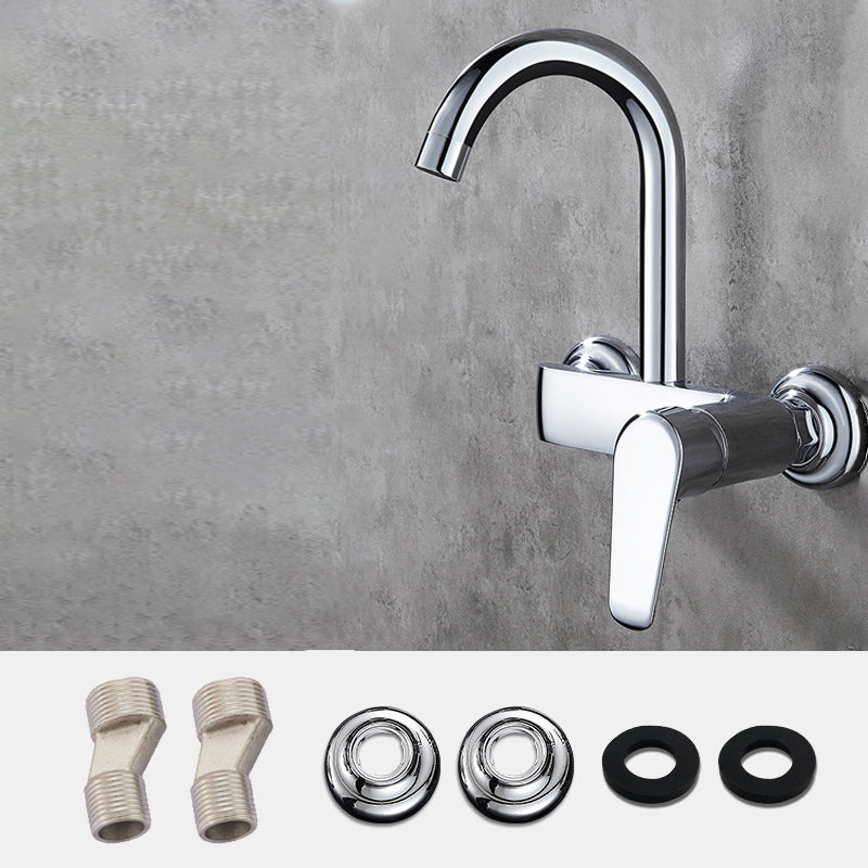 Single Handle Pull-down Kitchen Faucet Nickel Bar Faucet with Accessories