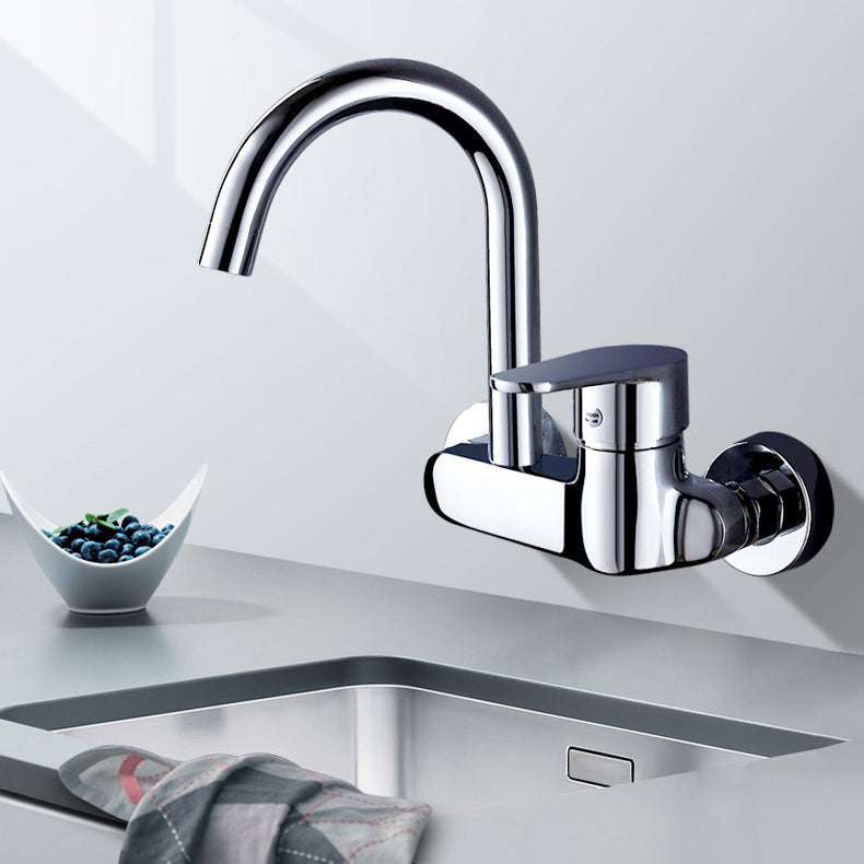 Single Handle Pull-down Kitchen Faucet Nickel Bar Faucet with Accessories