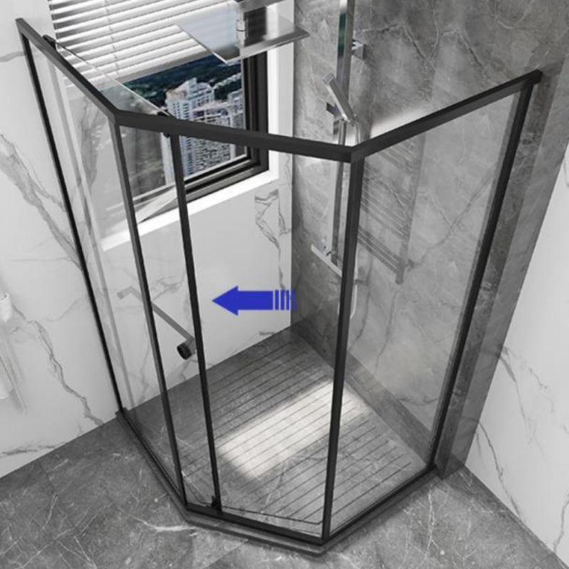 Contemporary Shower Enclosure Neo-Angle Semi-Frameless Clear Shower Enclosure