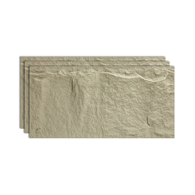 Textured Stacked Stone Singular Tile Mixed Material Wall Tile