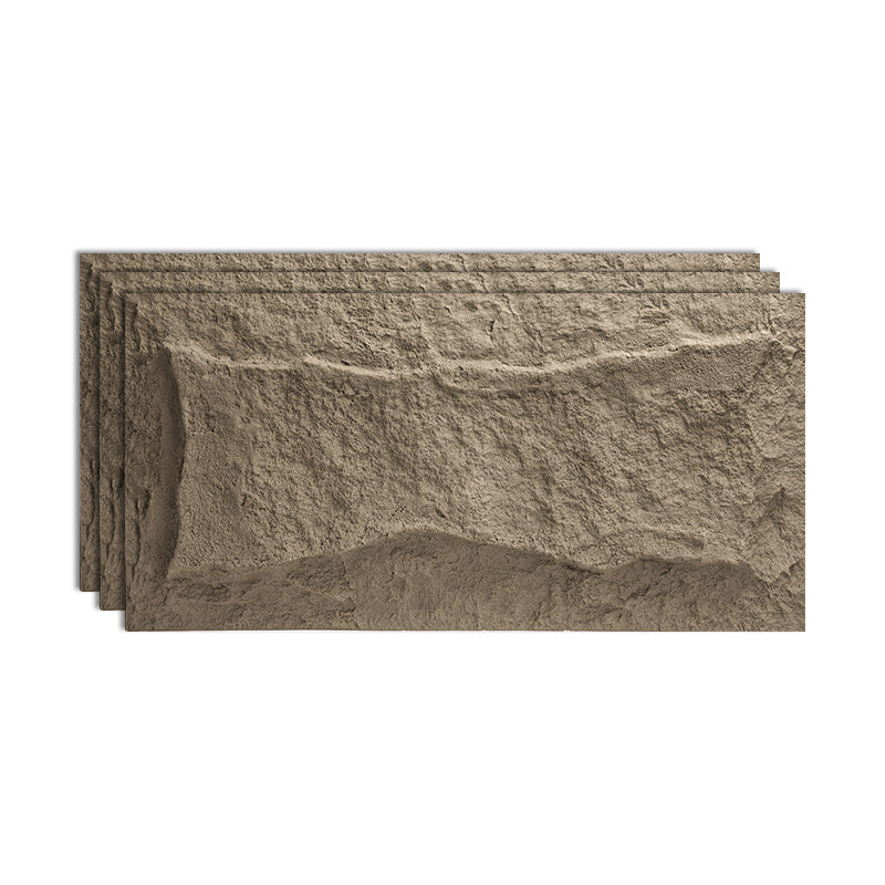 Textured Stacked Stone Singular Tile Mixed Material Wall Tile