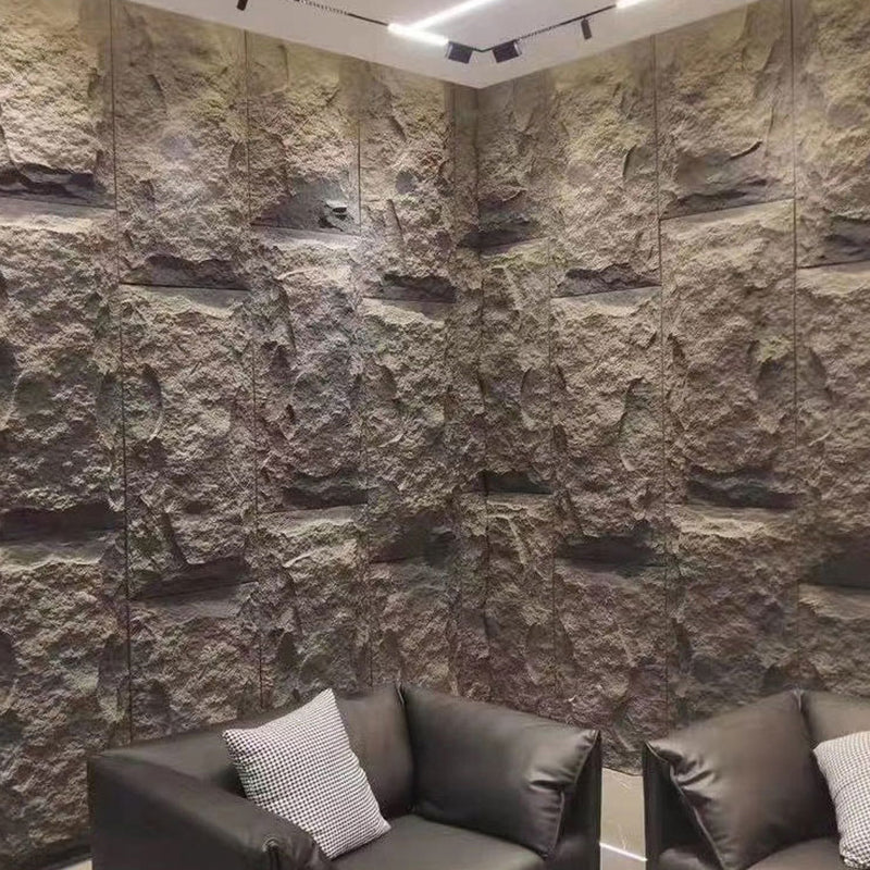 Textured Stacked Stone Singular Tile Mixed Material Wall Tile