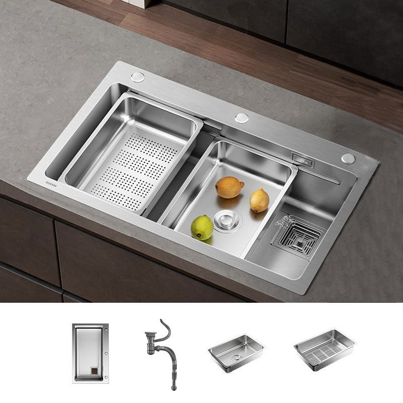 Modern Style Kitchen Sink Drop-In Stainless Steel Noise-cancelling Design Kitchen Sink