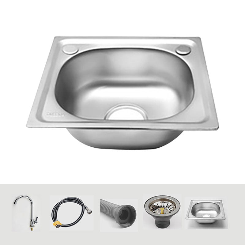 Modern Style Kitchen Sink Stainless Steel Single Bowl Kitchen Sink with Basket Strainer