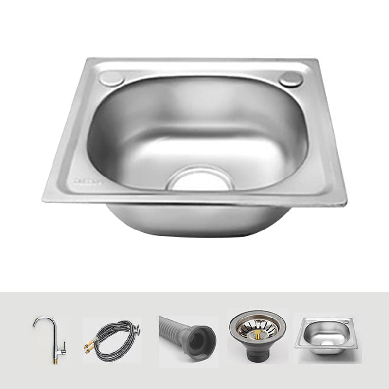 Modern Style Kitchen Sink Stainless Steel Single Bowl Kitchen Sink with Basket Strainer