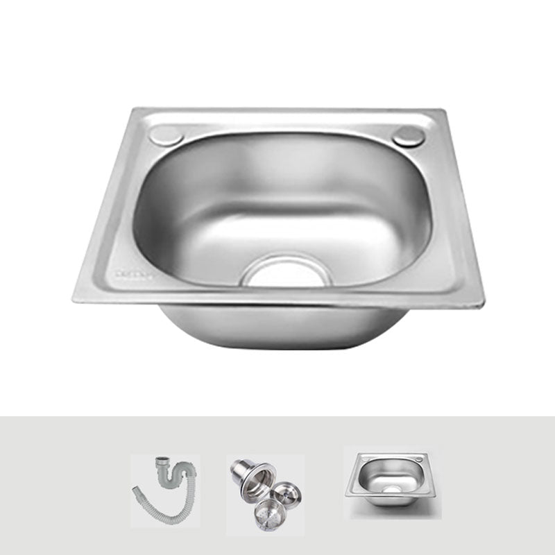 Modern Style Kitchen Sink Stainless Steel Single Bowl Kitchen Sink with Basket Strainer