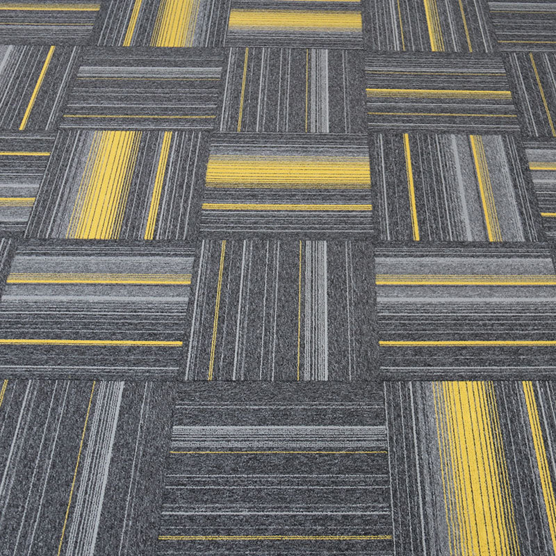 Carpet Tile Non-Skid Fade Resistant Geometry Self-Stick Carpet Tiles Living Room