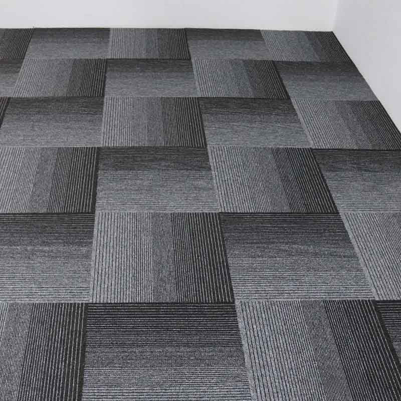 Carpet Tile Non-Skid Fade Resistant Geometry Loose Lay Carpet Tiles Living Room